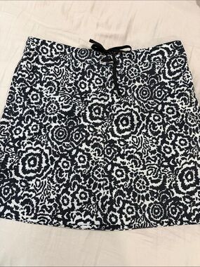 Rip Skirt Black & White Floral Tie-Front Skirt